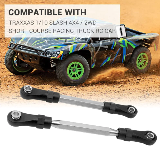 IRonManRc SLASH 4wd/2wd tendeurs réglables en aluminium/ensemble de maillons de carrossage (noir)