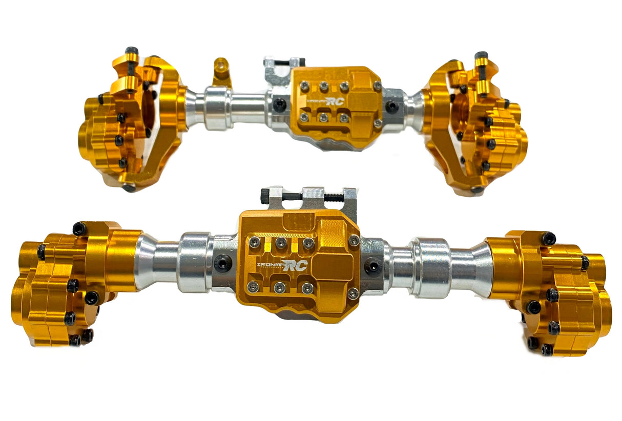 IRonManRc TRX4 Metal Portal Axle Housing Front & Rear (YELLOW)