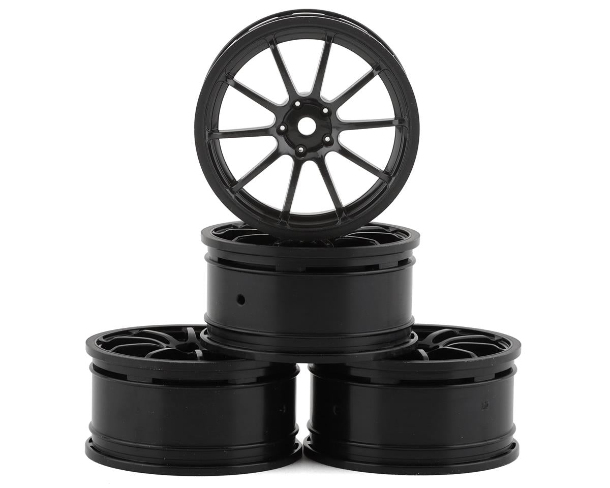 MST 832001BK TCR RS "17" Touring Car Wheels (Black) (4) (+1mm Offset)