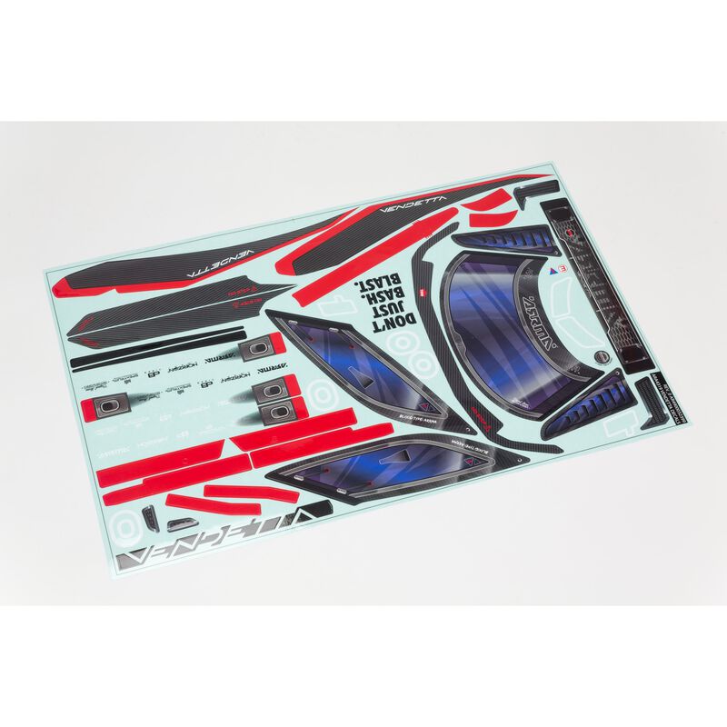 Arrma ARA414004 VENDETTA 4X4 Cuerpo transparente con calcomanías
