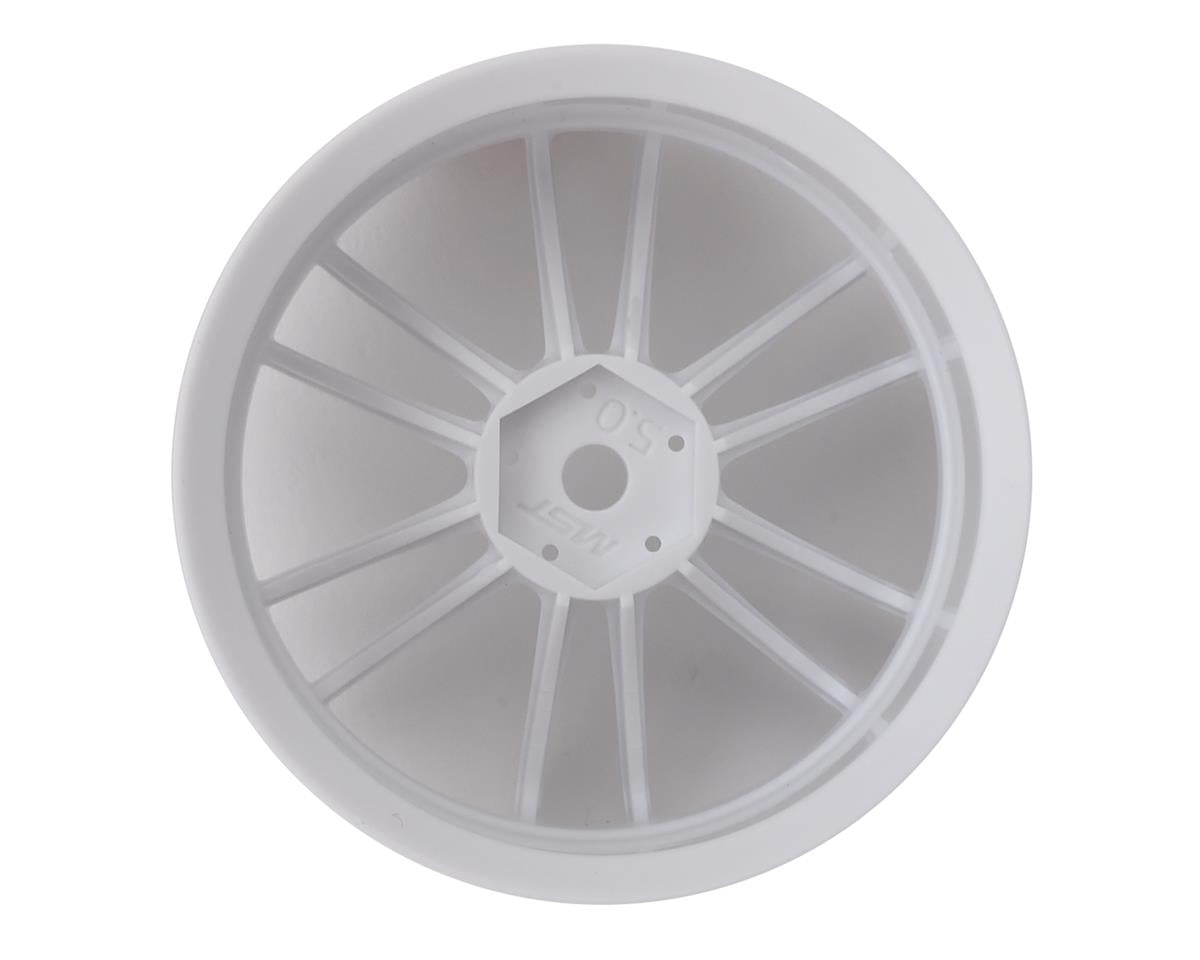 Juego de ruedas MST 832063W TSP (blanco) (4) (desplazamiento de 5 mm) con hexágono de 12 mm
