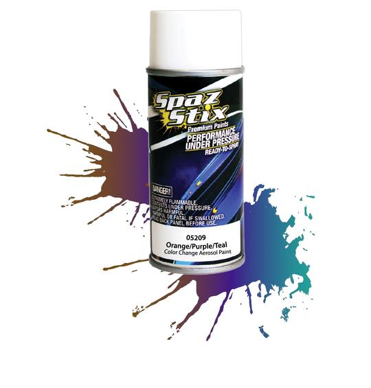 Spaz Stix 05209 Color Change Aerosol Paint, Orange/Purple/Teal, 3.5oz Can