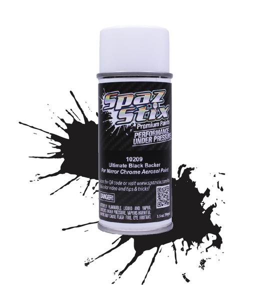 Spaz Stix 10209 Ultimate Black Backer for Mirror Chrome, Aerosol, 3.5oz Can