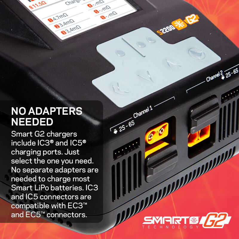 SPEKTRUM Smart G2 Powerstage 4S Bundle: 2S 5000mAh LiPo Batterys SPMXG2PS4
