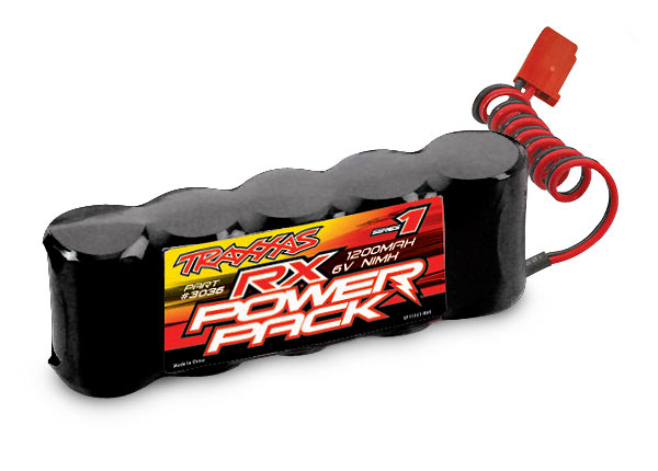 TRAXXAS 3036 Traxxas 5-Cell Flat Receiver NiMH Battery Pack (6.0V/1100mAh)