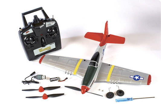(Discontinued) RAGE RC RGRA1300 P-51D Mustang Micro RTF Airplane w/PASS