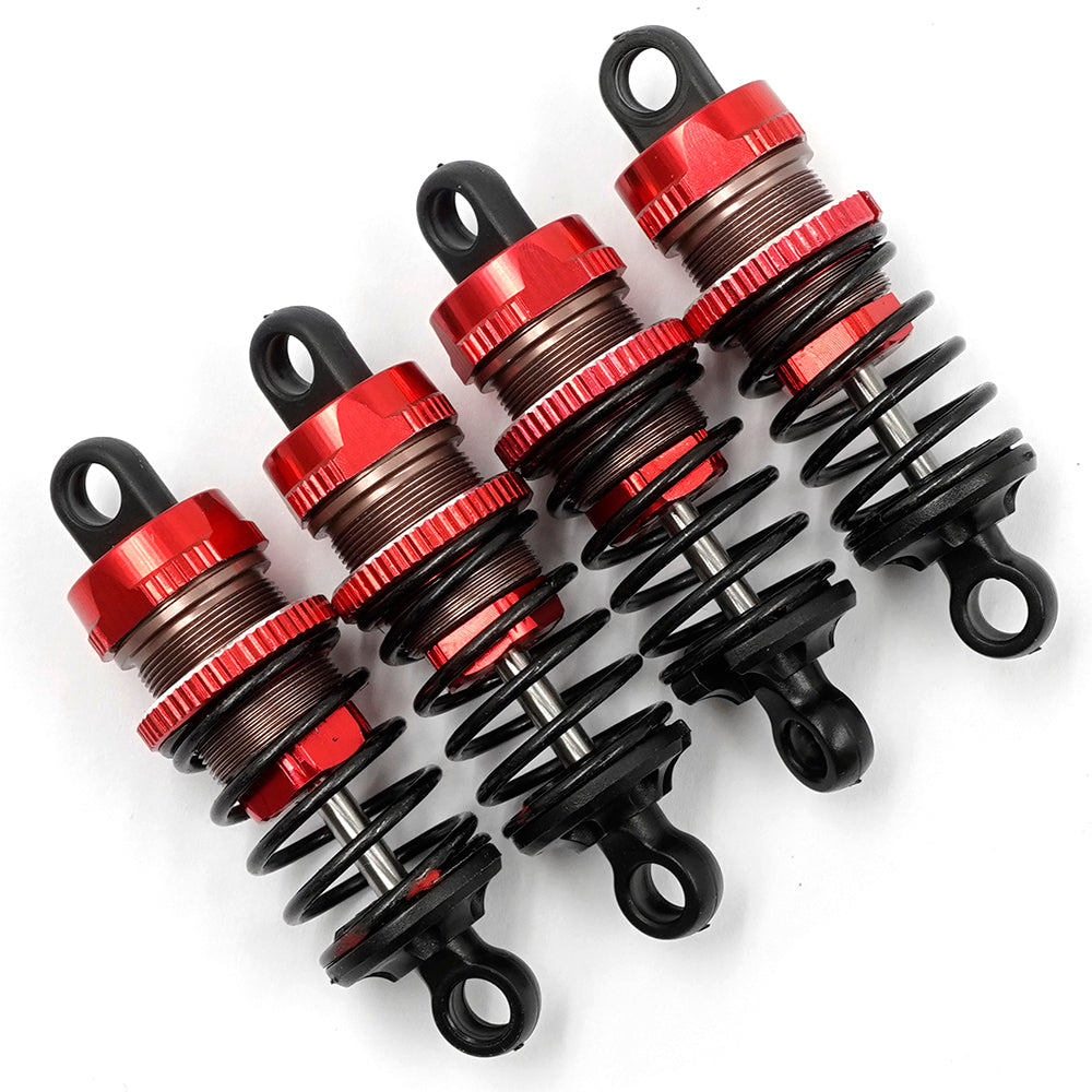 YEAH RACING BBG-0055RD ALUMINUM BIG BORE GO 55mm DAMPER SET 4PCS FOR 1/10 RC TOURING CAR RED