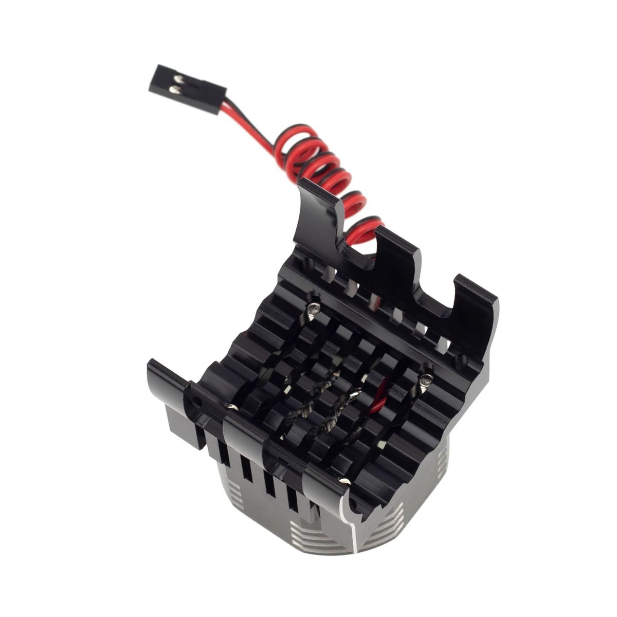 PowerHobby PHT1299-Black 1/8 Ventilador de refrigeración con luces LED de alta velocidad de aluminio