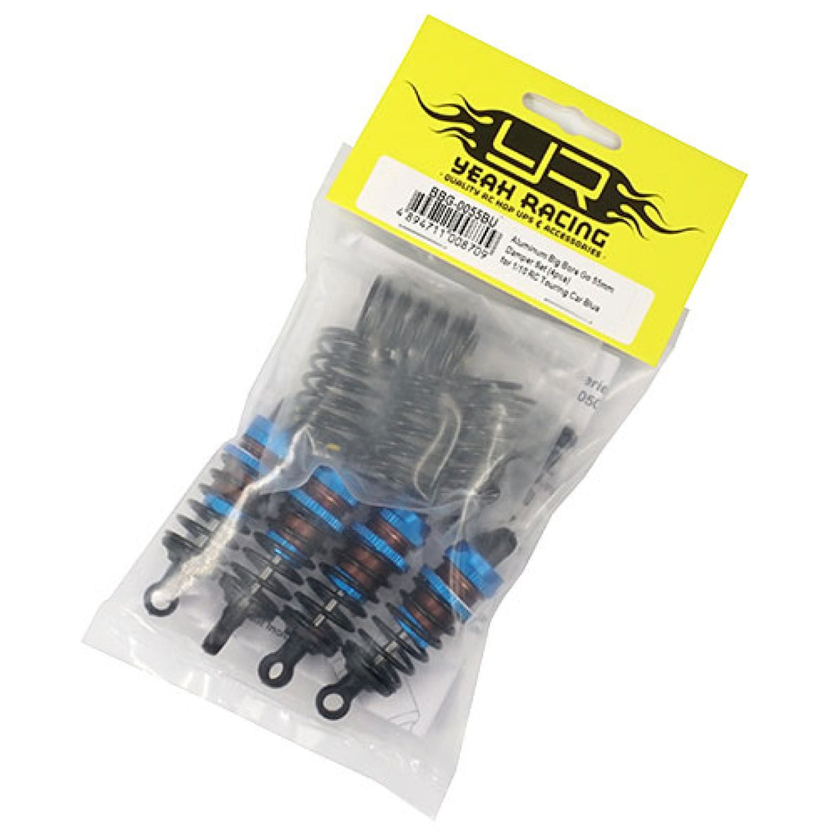Ouais RACING 0055BU ensemble d'amortisseurs en aluminium BIG BORE GO 55MM 4 pièces pour 1/10 RC TOURING