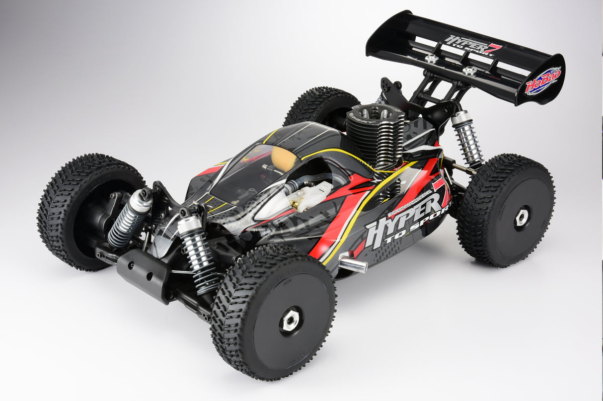 HOBAO HYPER 7 TQ 1/8 BUGGY NITRO RTR AVEC MOTEUR TURBO 28 (CORPS GRIS