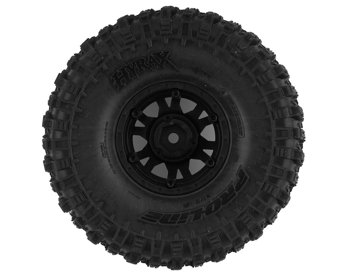Pro-Line Hyrax 1.9" Tires w/Impulse Wheels (Black/Silver) (2) (Predator) w/12mm