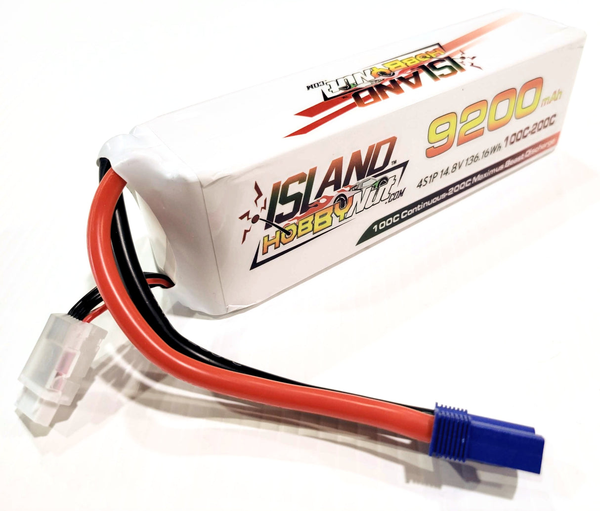 ISLANDHOBBYNUT 9200MAH 14.8V 4S 100C - 200C BATERÍA LIPO CON EC5 Y CABLE DE CALIBRE 8