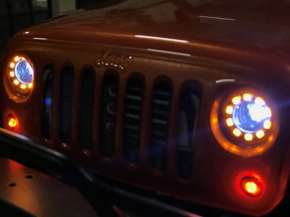 Attack MYK-AA17Y 17mm Yellow Halo LED Headlights