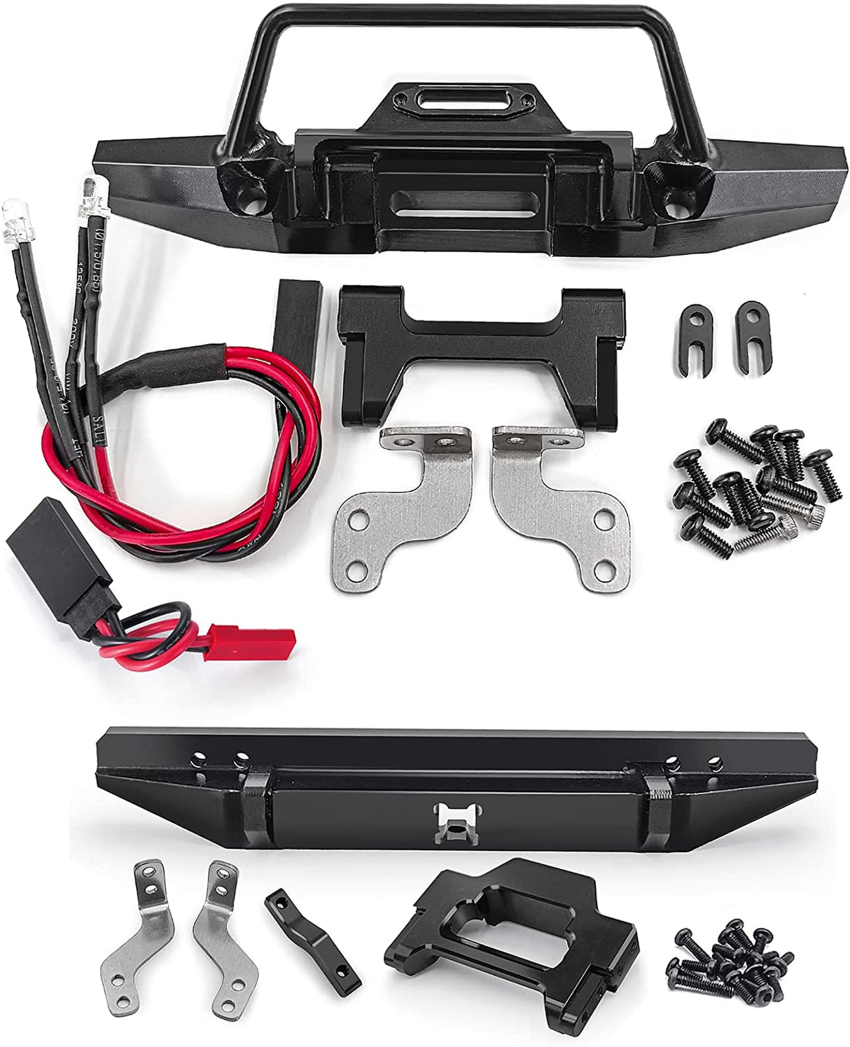 IRonManRc TRX4M 1/18 Scale Aluminum Front & Rear Bumper W/Lights