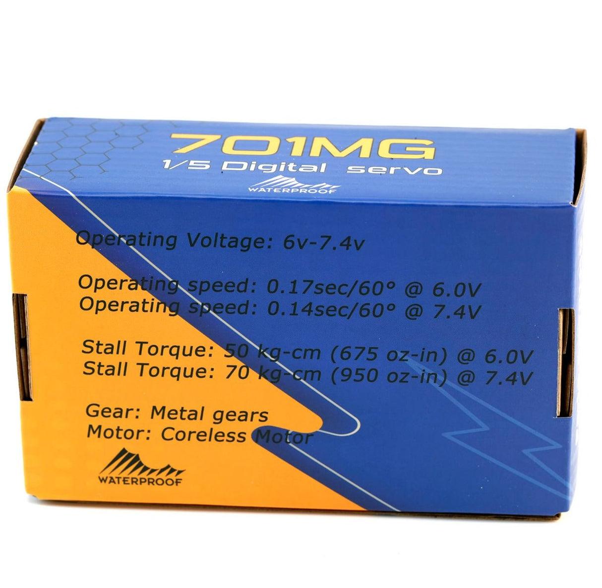 Powerhobby 701MG 1/5 70kg servo à engrenages métalliques à couple élevé étanche