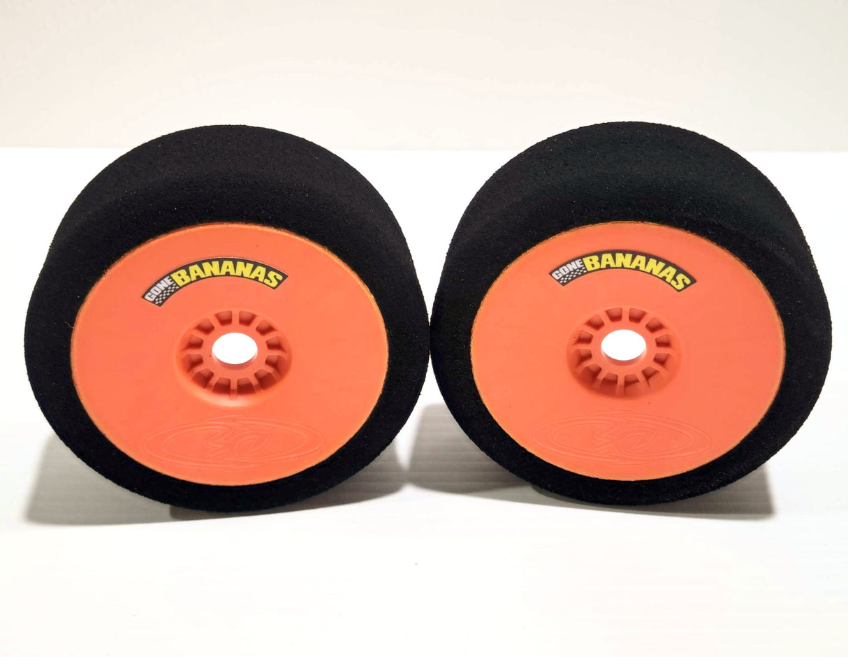GONE BANANAS DRAG RACING MOUSSES AVEC JANTES ORANGE 30 SHORE
