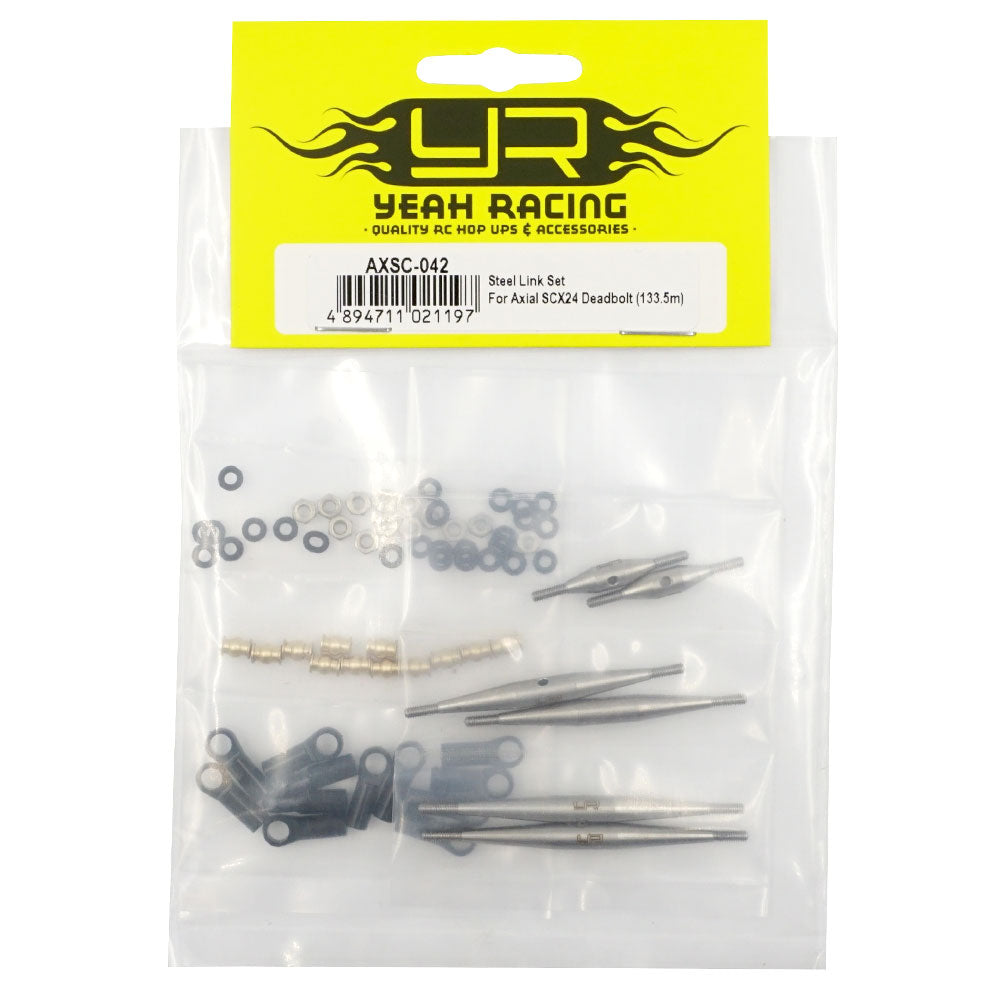 Yeah Racing AXSC-042 133.5MM WHEELBASE STEEL LINK SET FOR AXIAL SCX24 DEADBOLT