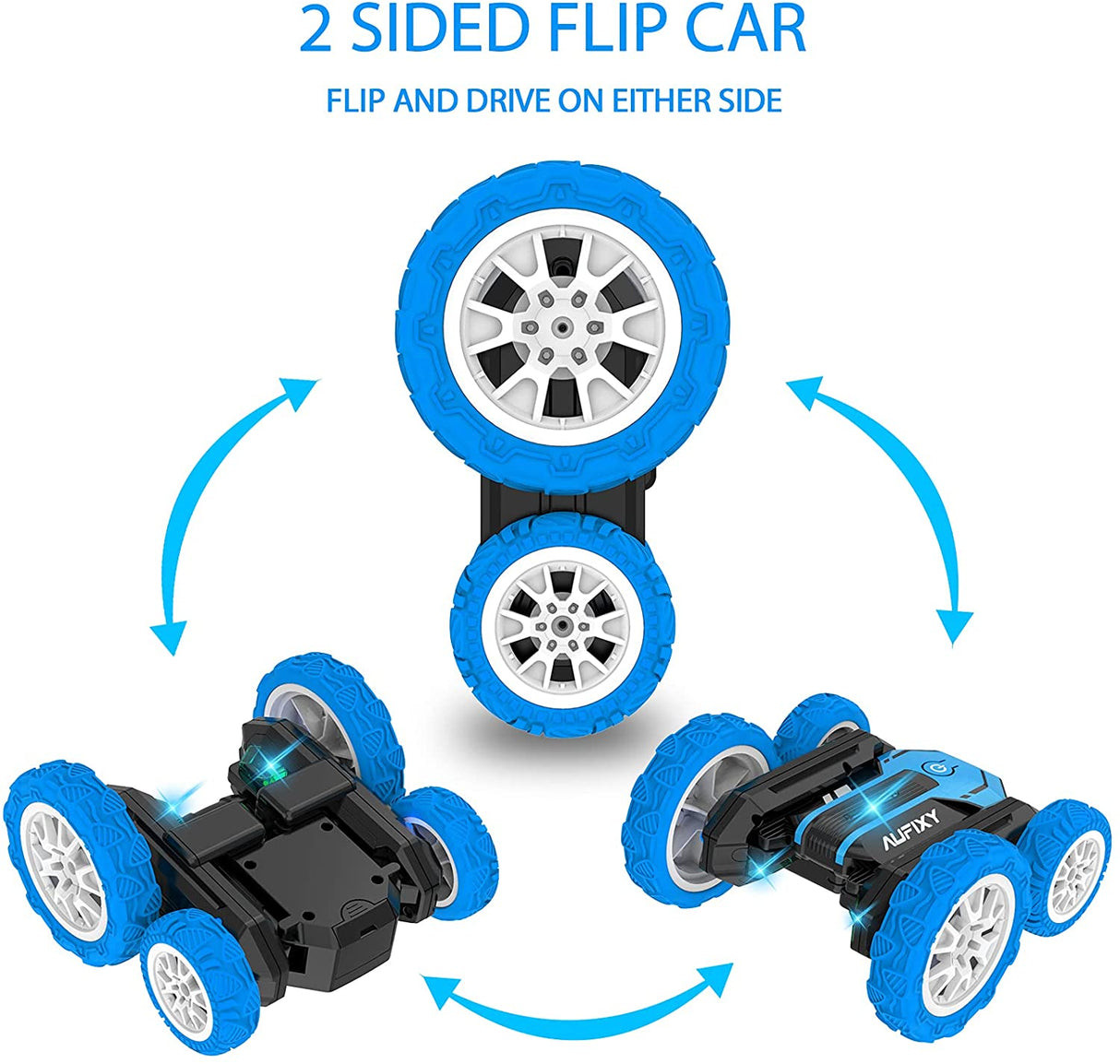 Stunt Roll X002XJBVW3 RC Cars 360 ° Flips Stunt Car Double Sided Rotating 4WD