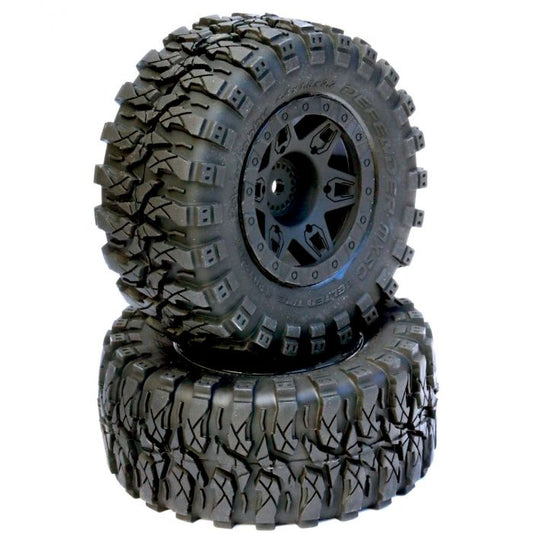 POWERHOBBY Defender 2.8 Belted Stadium Truck Tires Front Rear 12mm 1/2 Offset