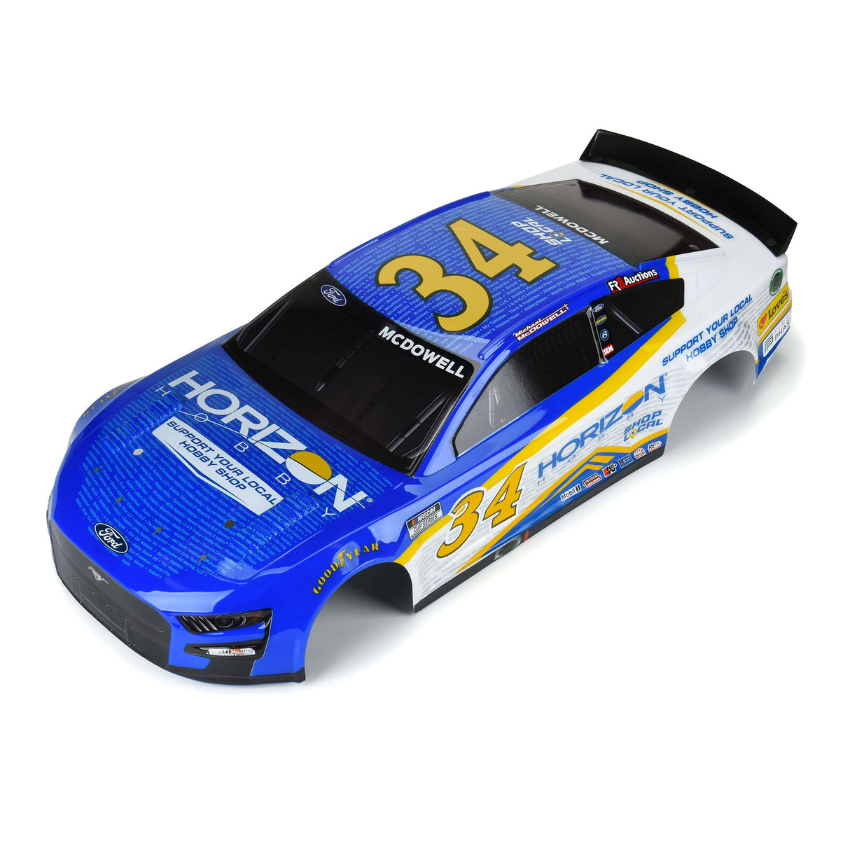ARRMA Édition Limitée No.34 Ford Mustang NASCAR Cup Series Carrosserie : INFRACTION 6S