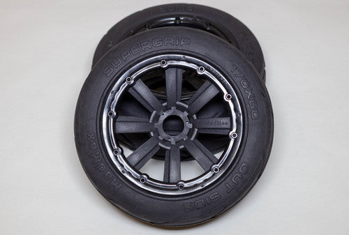 MadMax MMX150F Complete Assembled "Supergrip" Onroad Tire/Wheel set for HPI