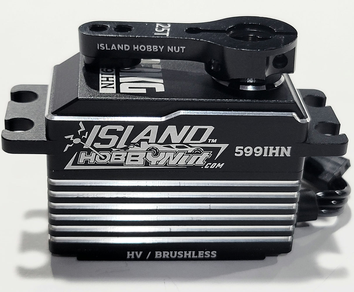 IslandHobbyNut 599 Servo à profil bas sans balais à couple et vitesse élevés