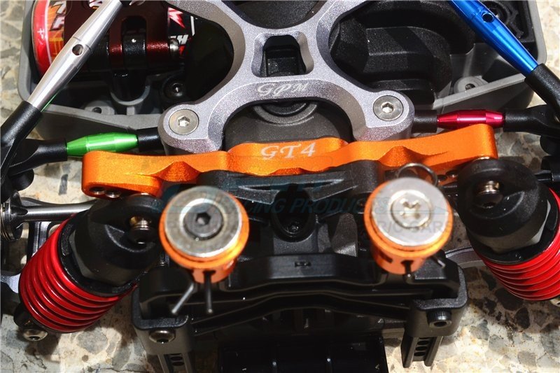 Torres de amortiguador trasero de aluminio GPM TRAXXAS 4WD GT4 TEC 2.0 - Juego de 5 piezas - GPM GT030 [G