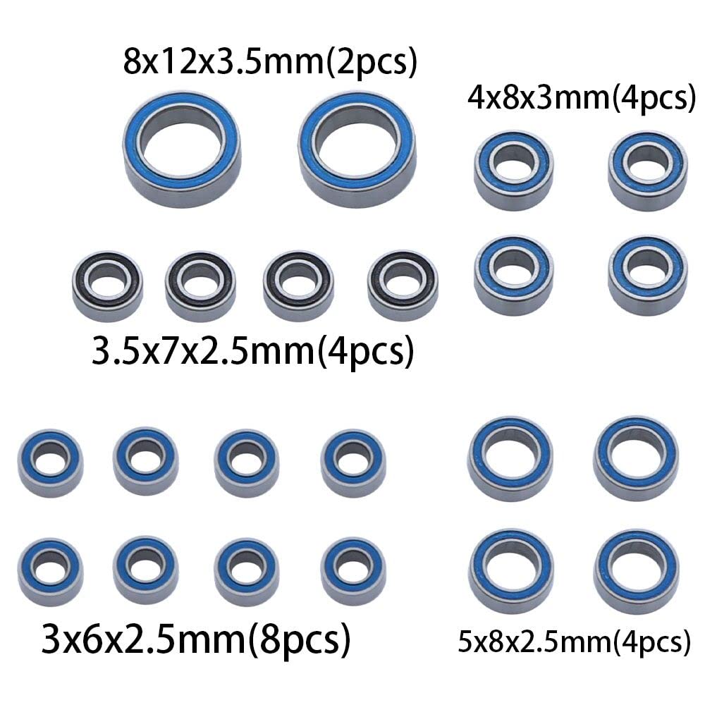 IRonManRc Traxxas 1/18 TRX4M Bearing Kit Rubber Shielded