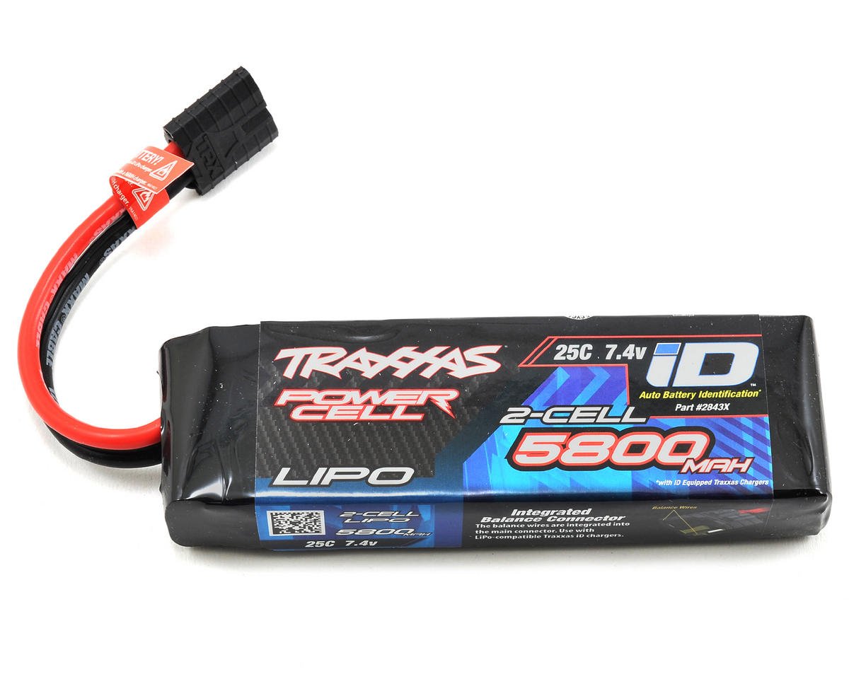 Traxxas 2843X 2S "Power Cell" Batterie LiPo 25C avec connecteur iD Traxxas