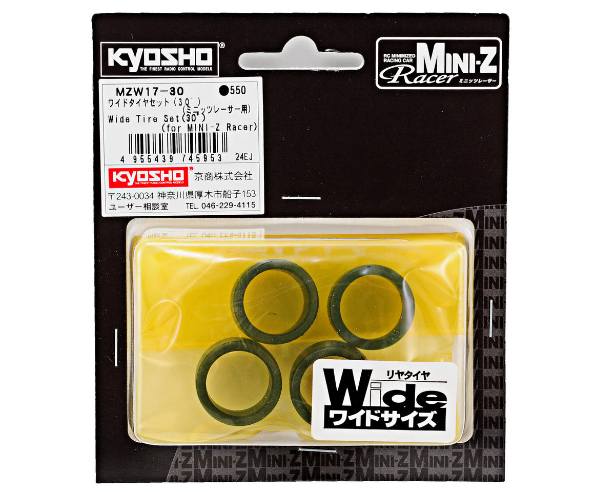 Kyosho MZW17-30 Mini-Z 11mm Wide Tire Set (4) (30 Shore)