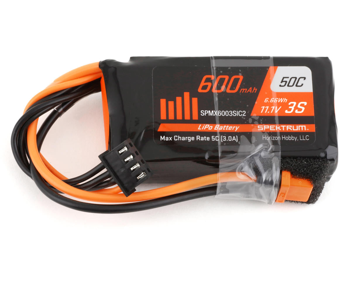 Spektrum SPMX6003SIC2 RC 3S 50C LiPo Battery w/IC2 Connector (11.1V/600mAh)