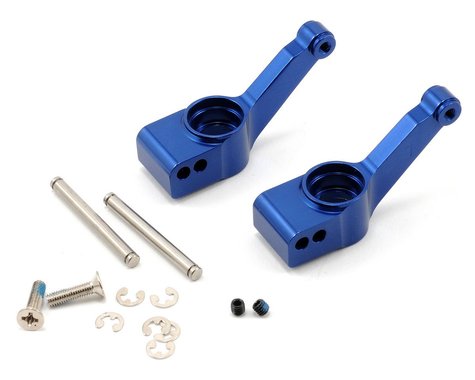 Traxxas 1952X Aluminum Rear Stub Axle Carriers (Blue) (2)