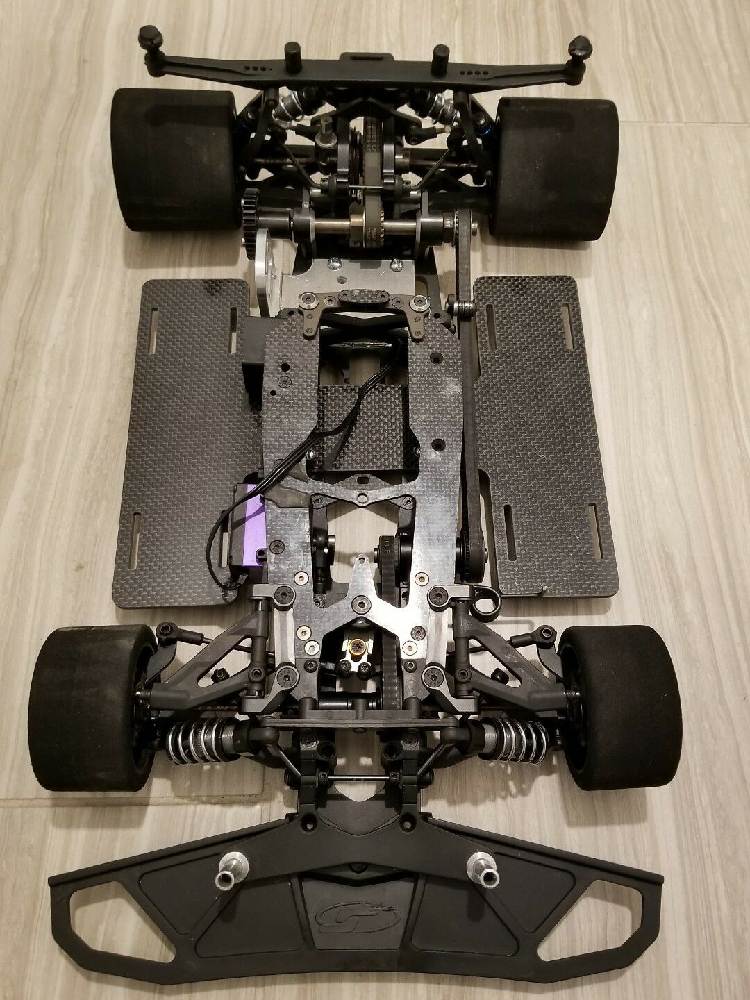 Plateau de batterie à plaque H en FIBRE de carbone 1/8, décalage universel