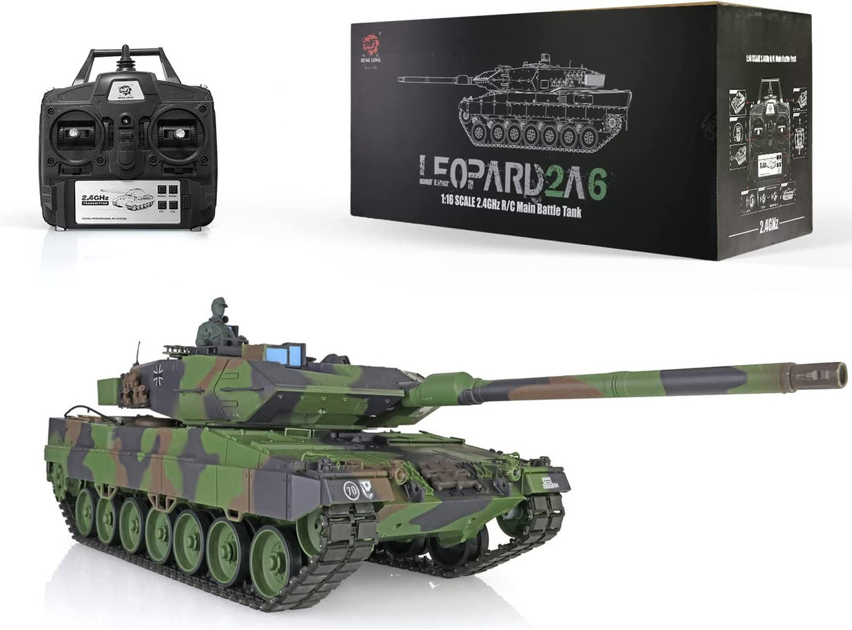 HengLong RC 1/16 Scale German Leopard 2A6 Air Soft RC Battle Tank Smoke & Sound