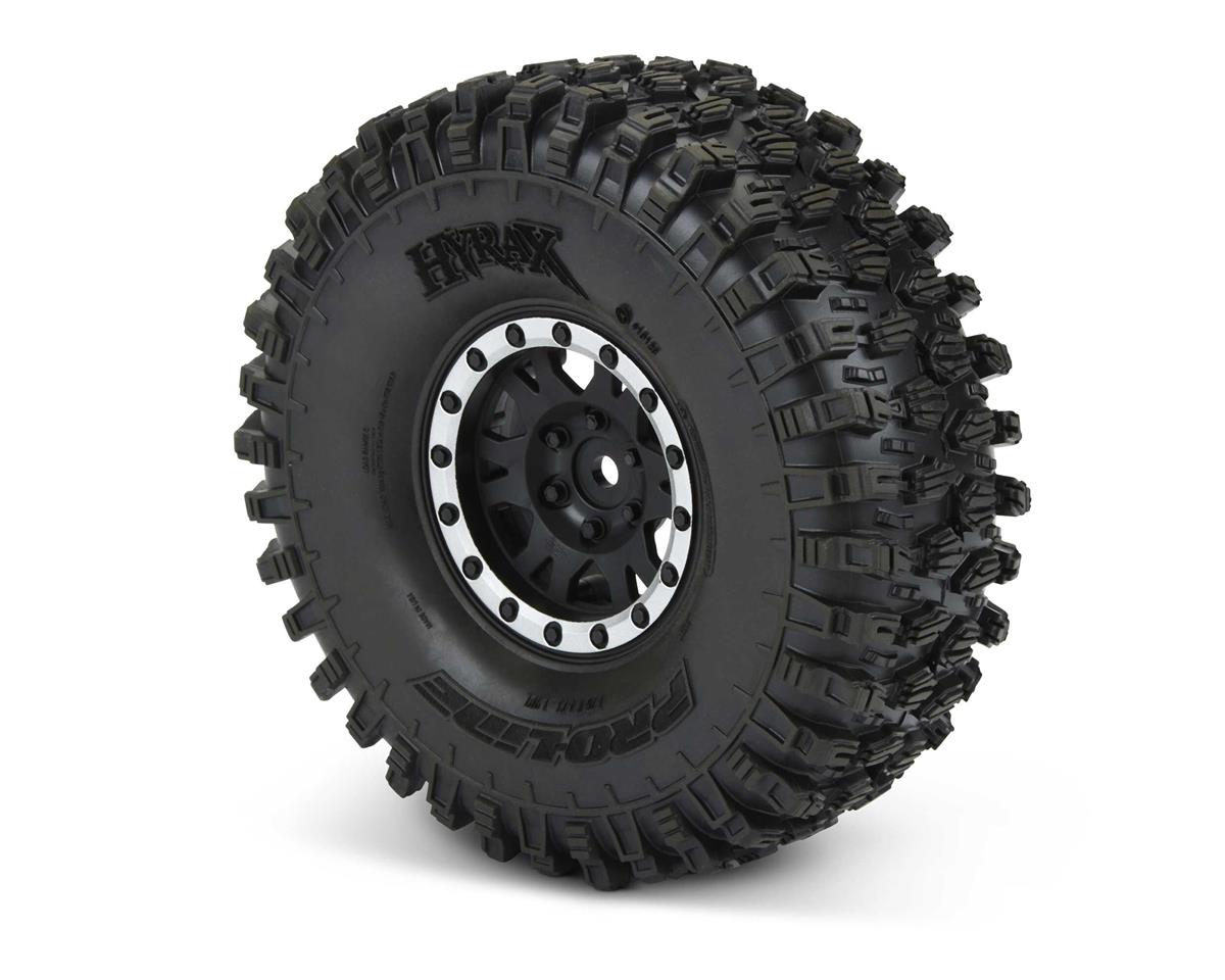 Pro-Line Hyrax 1.9" Tires w/Impulse Wheels (Black/Silver) (2) (Predator) w/12mm