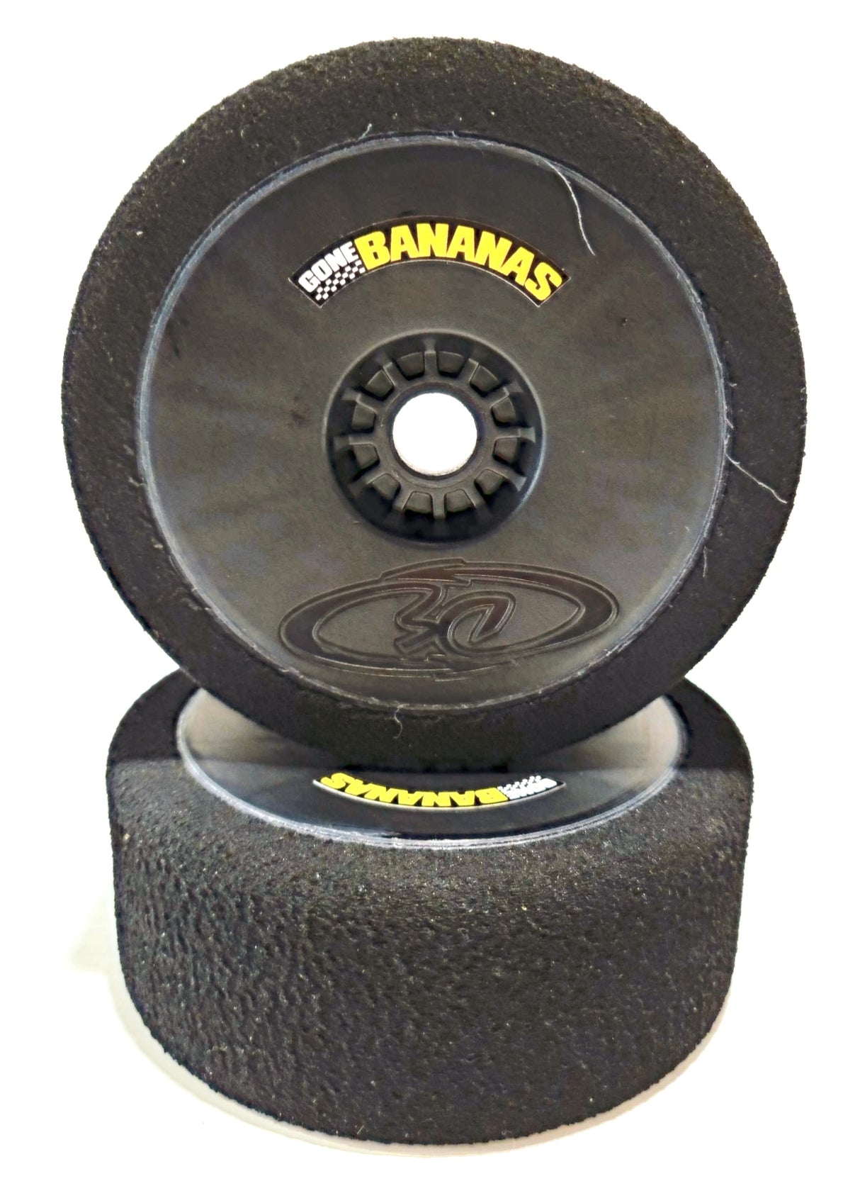 GONE BANANAS DRAG RACING MOUSSES AVEC JANTES NOIRES 30 SHORE