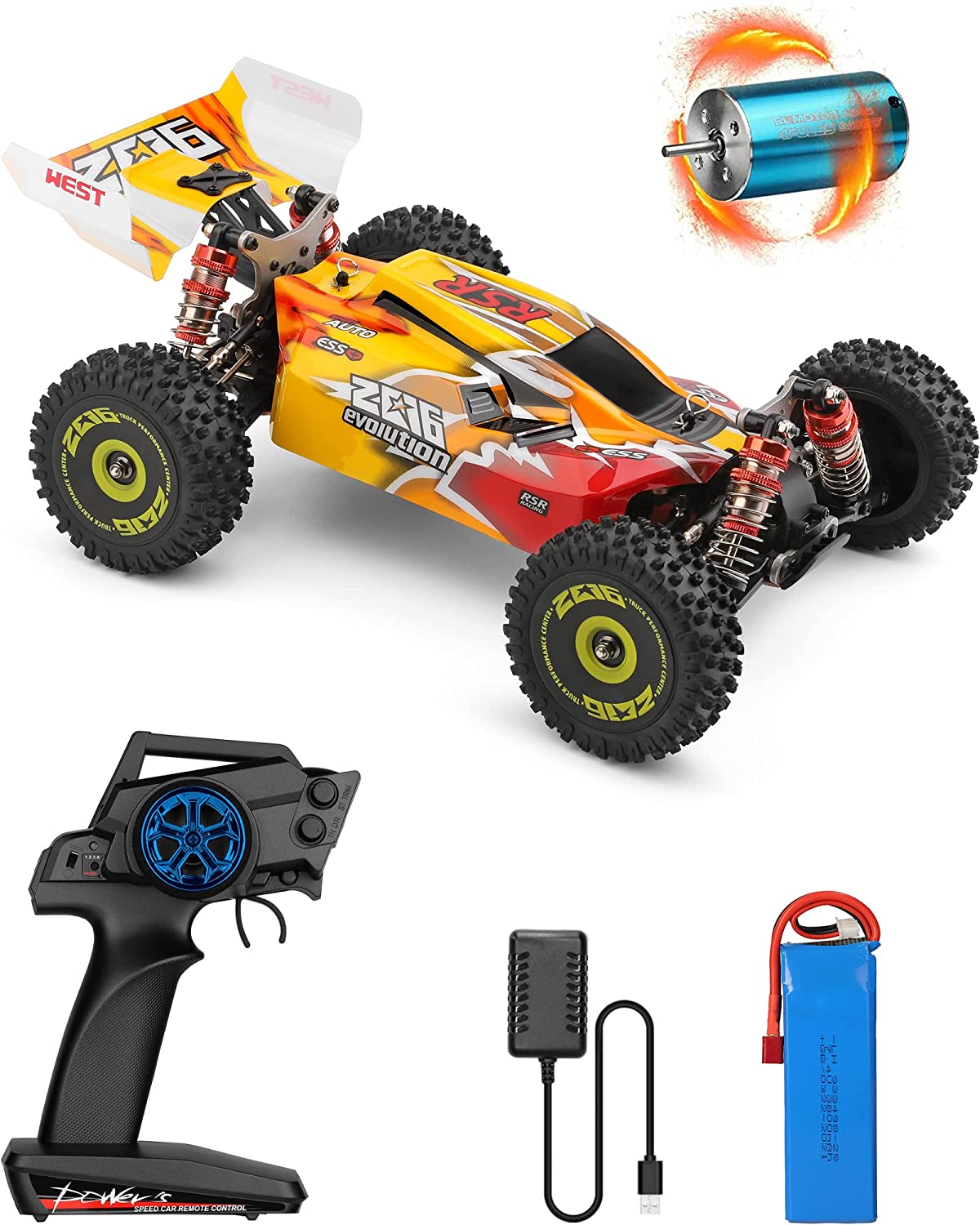 WL Toys 144001 RC Car RTR 1/14 Escala 2.4GHz Coche de Control Remoto 4WD Sin Escobillas