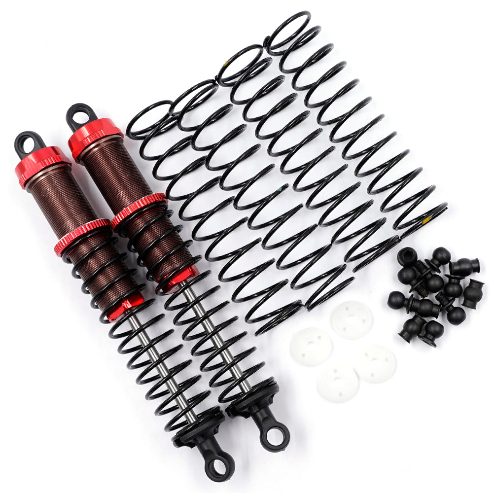 YEAH RACING BBG-0110RD ALUMINUM BIG BORE GO 110mm DAMPER 2PCS FOR 1/10 RC OFF ROAD CAR RED