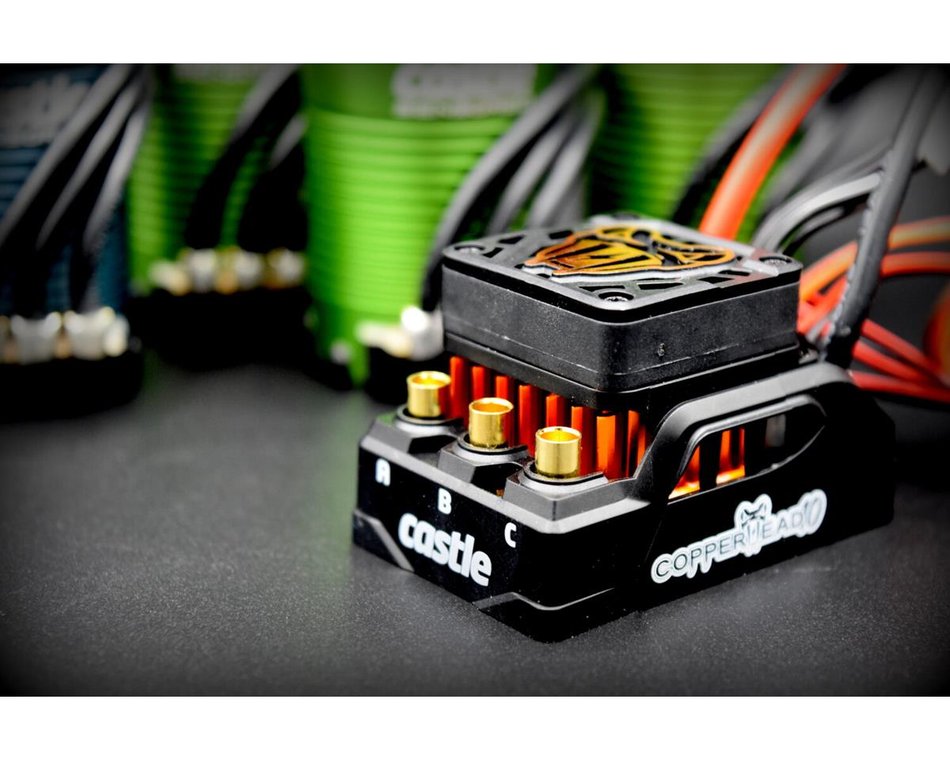 Castle Creations 010-0166-12 Copperhead 10 ESC & 1415-2400KV 1/10 Motor Combo