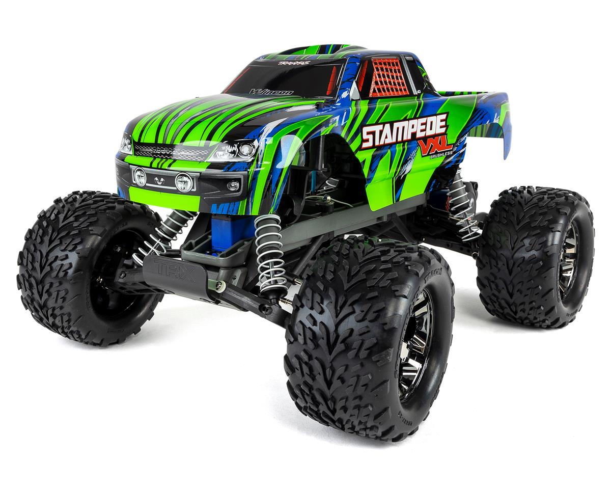Traxxas 36076-74-GRN Stampede VXL sin escobillas 1/10 RTR 2WD Monster Truck
