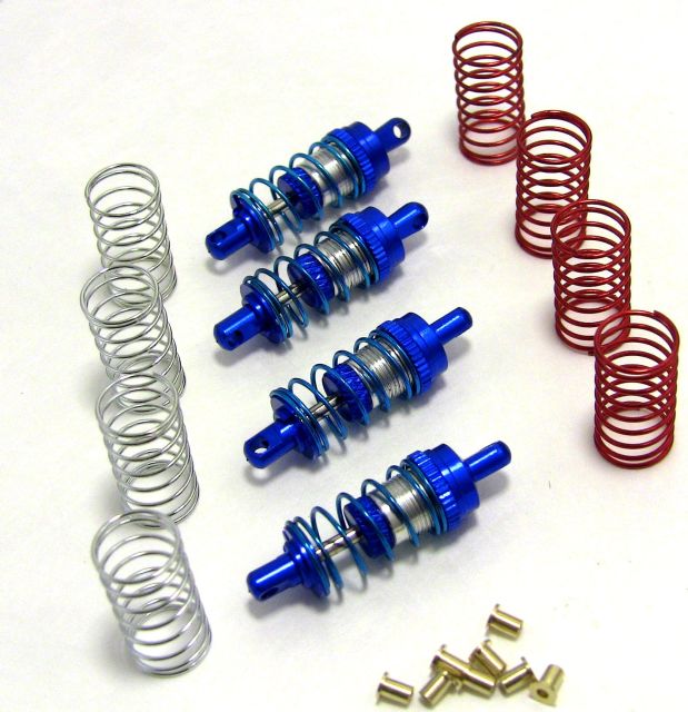 HOT RACING MFD32806 Jeu d'amortisseurs en aluminium bleu 32 mm