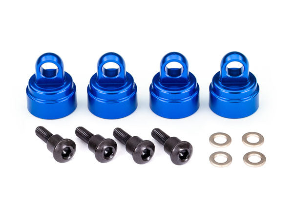 Traxxas 3767A Tapa Ultra Shock de Aluminio (Azul) (4)