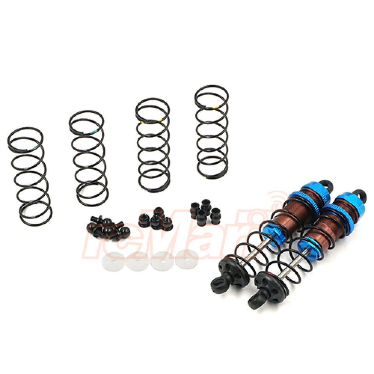 Yeah RACING BBG-0080BU ALUMINIUM BIG BORE GO 80MM AMORTISSEUR SET 2PCS POUR 1/10 RC OFFROAD CAR ROUGE