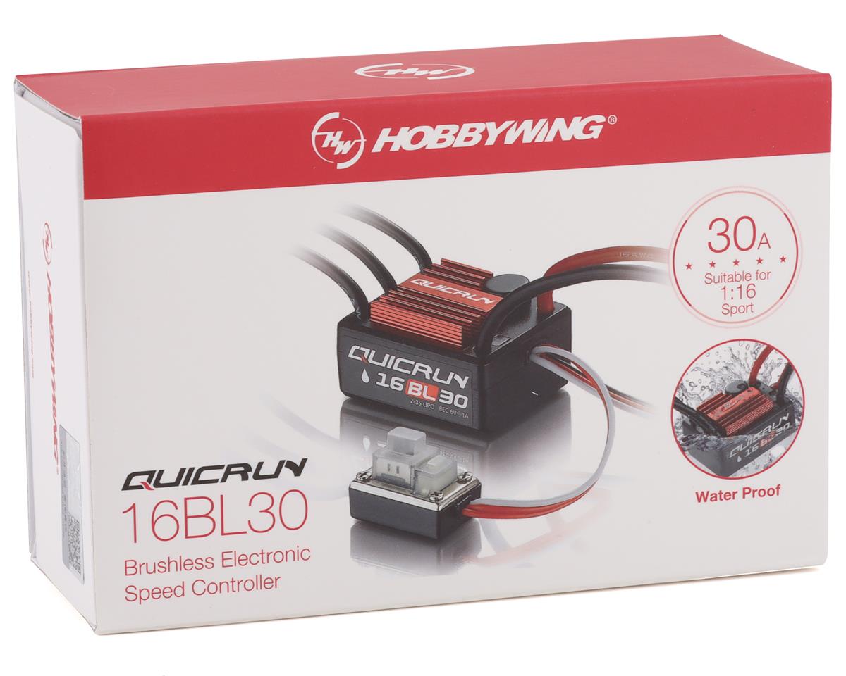 Hobbywing 30110000 Quicrun WP-16BL30 ESC impermeable sin escobillas a escala 1/18