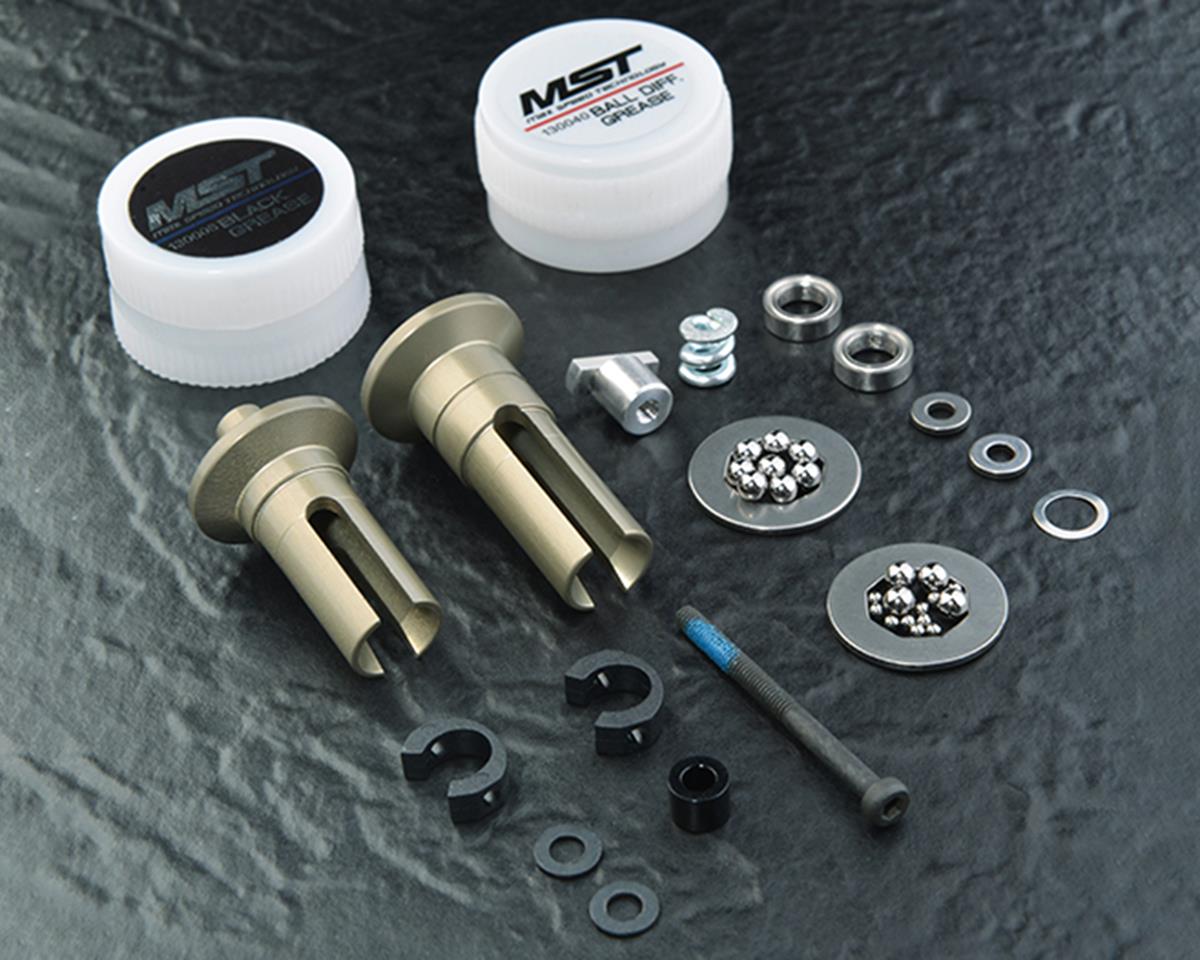 MST MXS-21064BK RMX/RRX 2.0 Aluminum Rear Gearbox Set (Black)