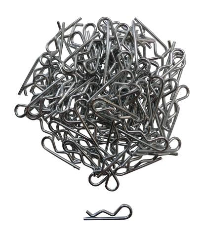 APEX 4027 1/10 CLIPS GRANDES PARA CUERPO DE ACERO GALVANIZADO RC - 100PCS