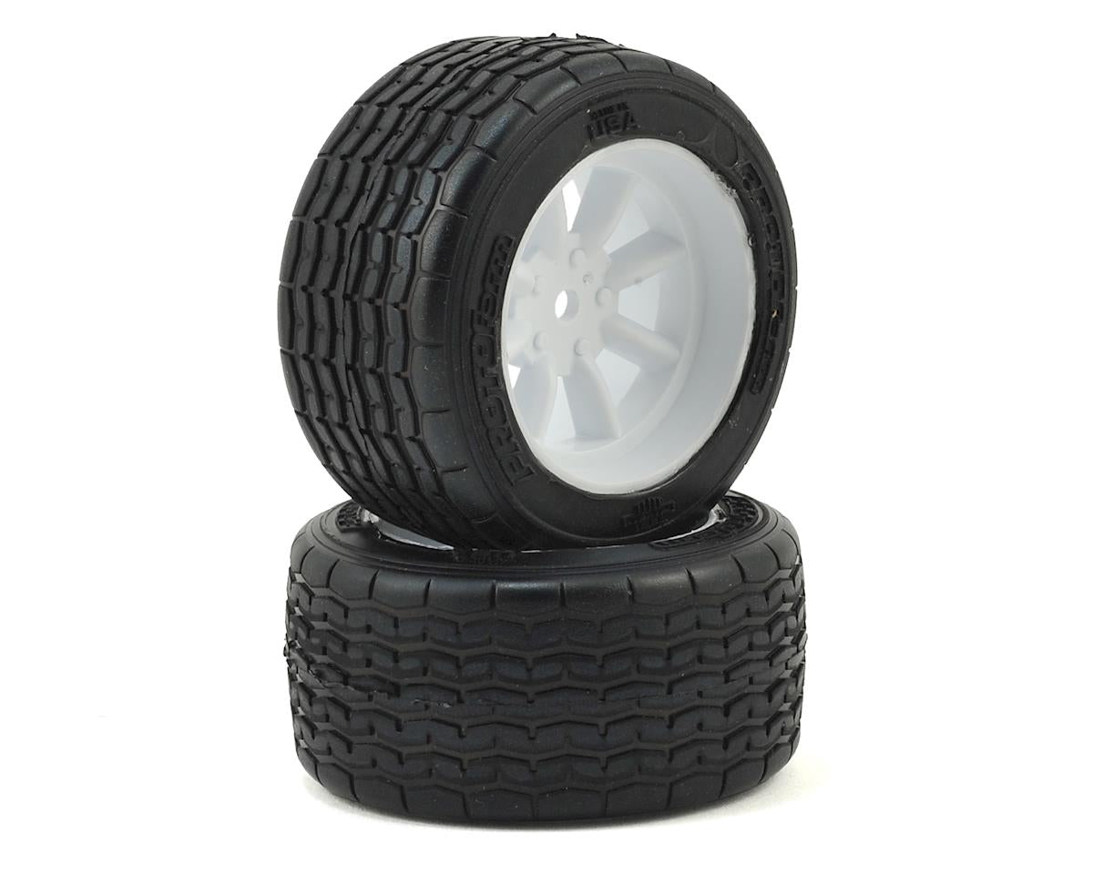 Protoform 10139-17 Neumático trasero premontado Vintage Racing (2) (31 mm) (blanco)