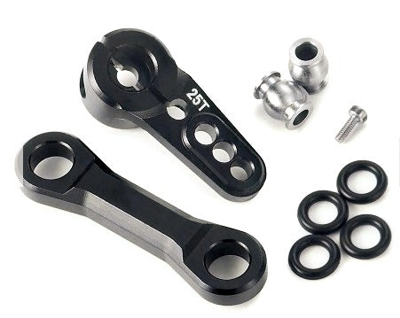 IronManRc Arrma 1/8 1/7 Dirección de enlace fijo de aluminio con brazo servo 25T