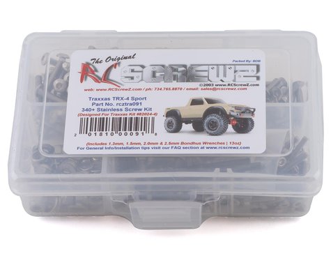 RC Screwz Traxxas RCZTRA091 TRX-4 Sport Stainless Steel Screw Kit