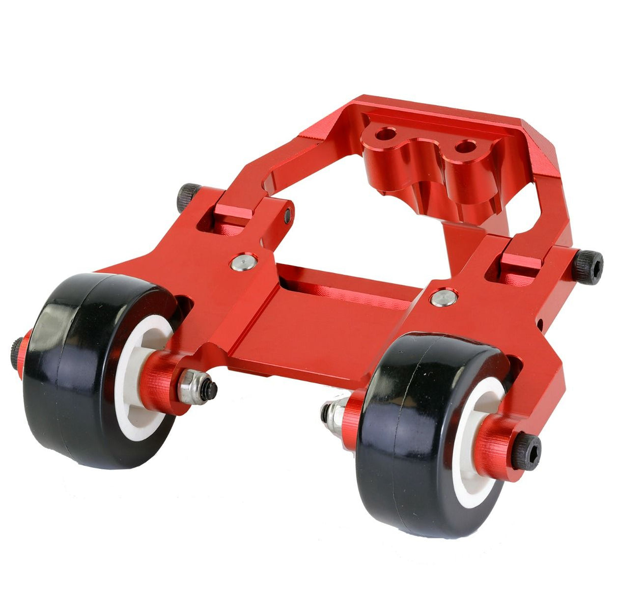 Powerhobby PHMAXX01-Red Traxxas Maxx Barra con ruedas de aluminio roja - Piezas de mejora